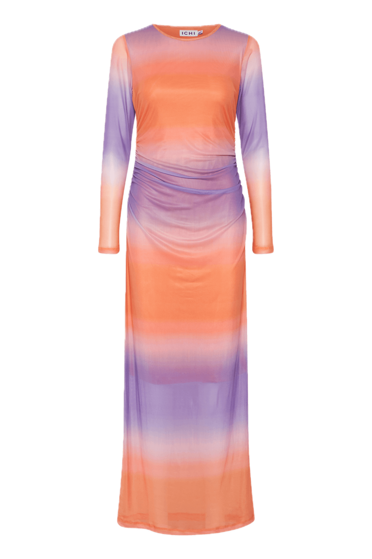 Vestido ICHI Ista Multi Fading - ECRU