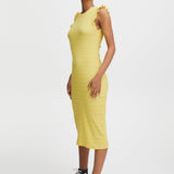 Vestido ICHI Louisany Goldfinch - ECRU