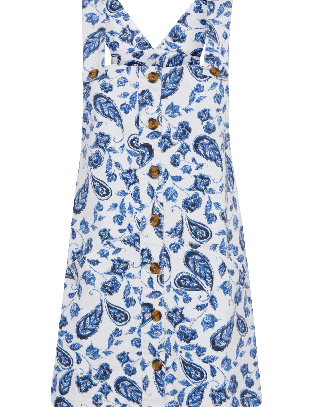 Vestido ICHI Ziggi Baleine Blue - ECRU