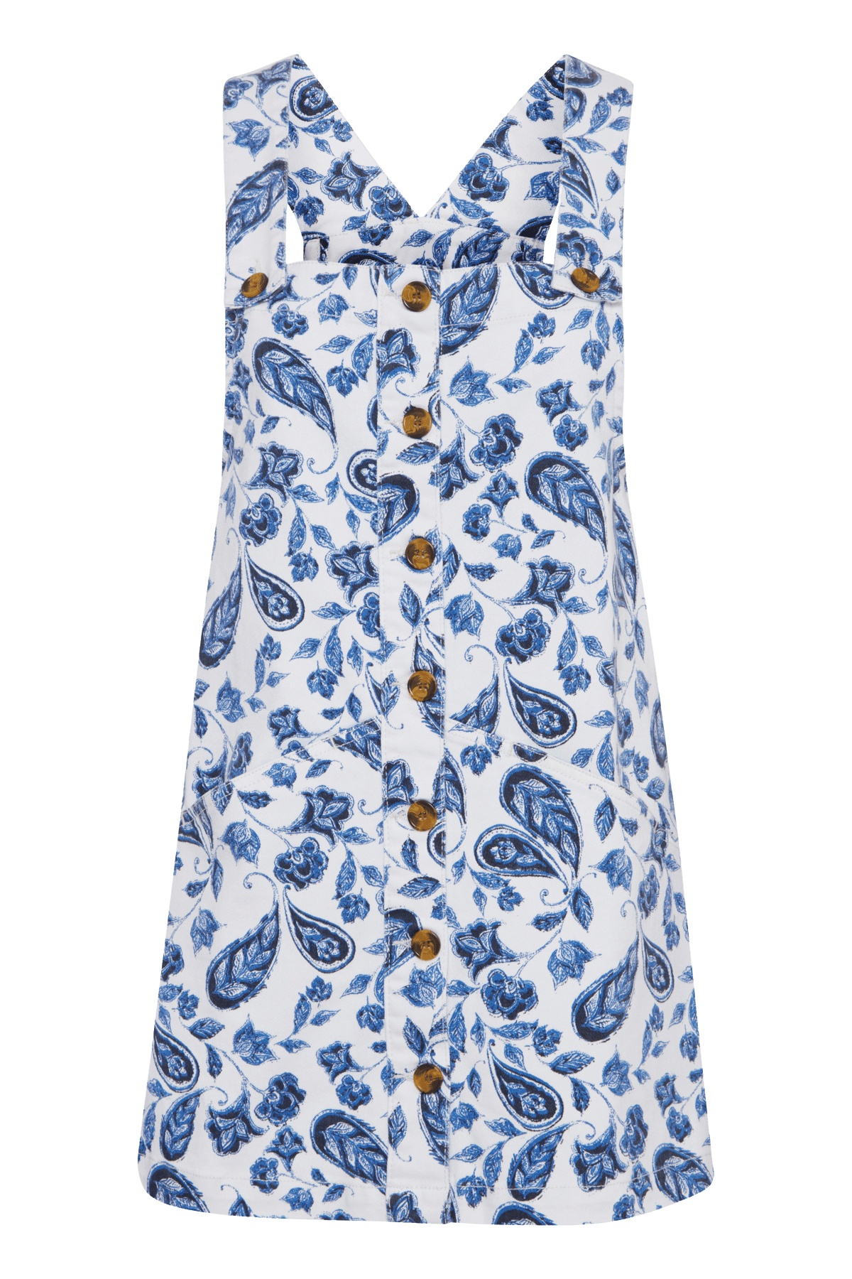 Vestido ICHI Ziggi Baleine Blue - ECRU