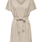 Vestido JDY Say Lino Oatmeal - ECRU