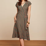 Vestido King Louie Abigail Castillo Stripe - ECRU