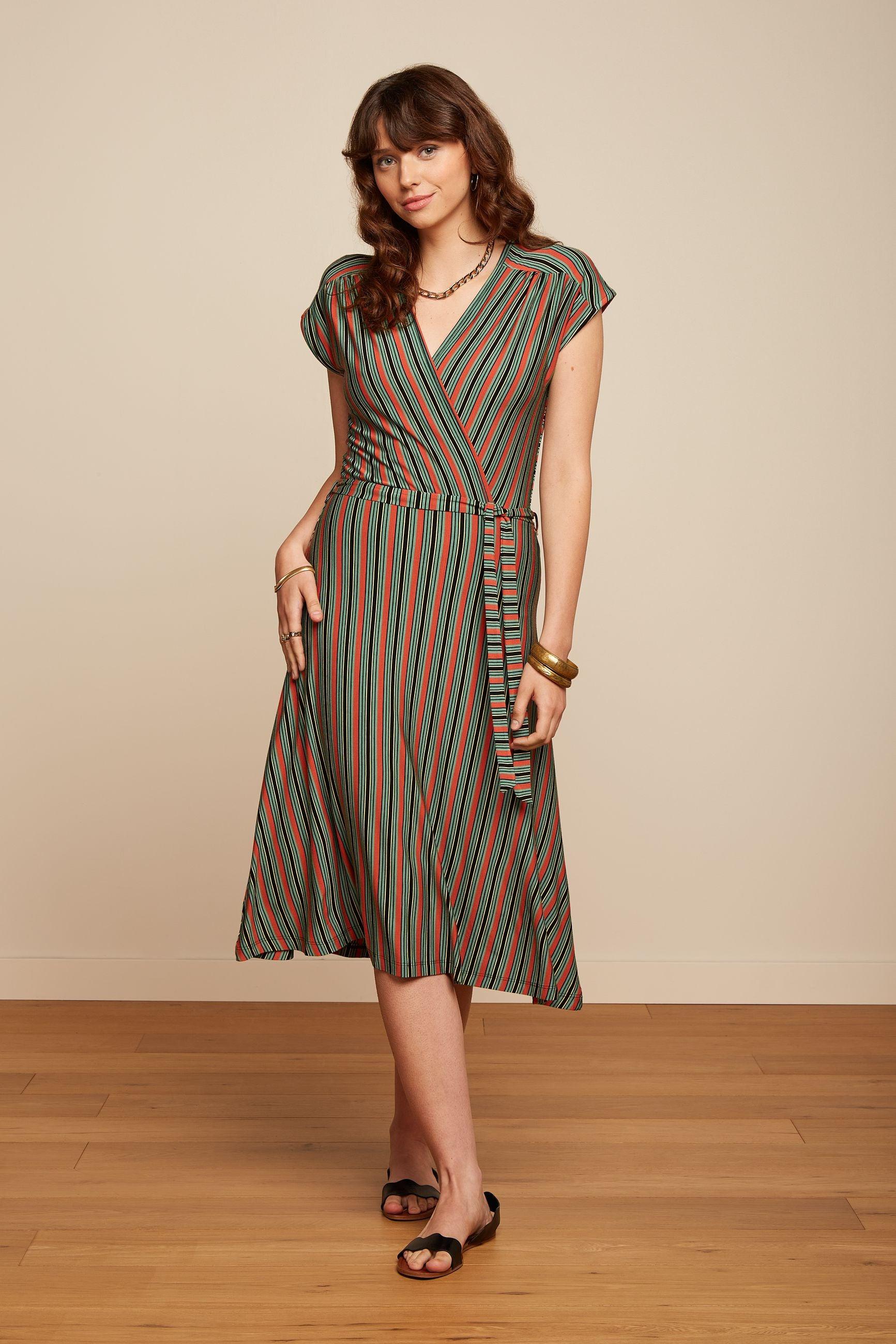 Vestido King Louie Abigail Castillo Stripe - ECRU