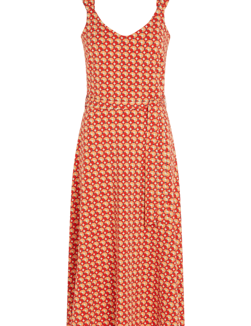 Vestido King Louie Lenny Rowe Fiery Red - ECRU