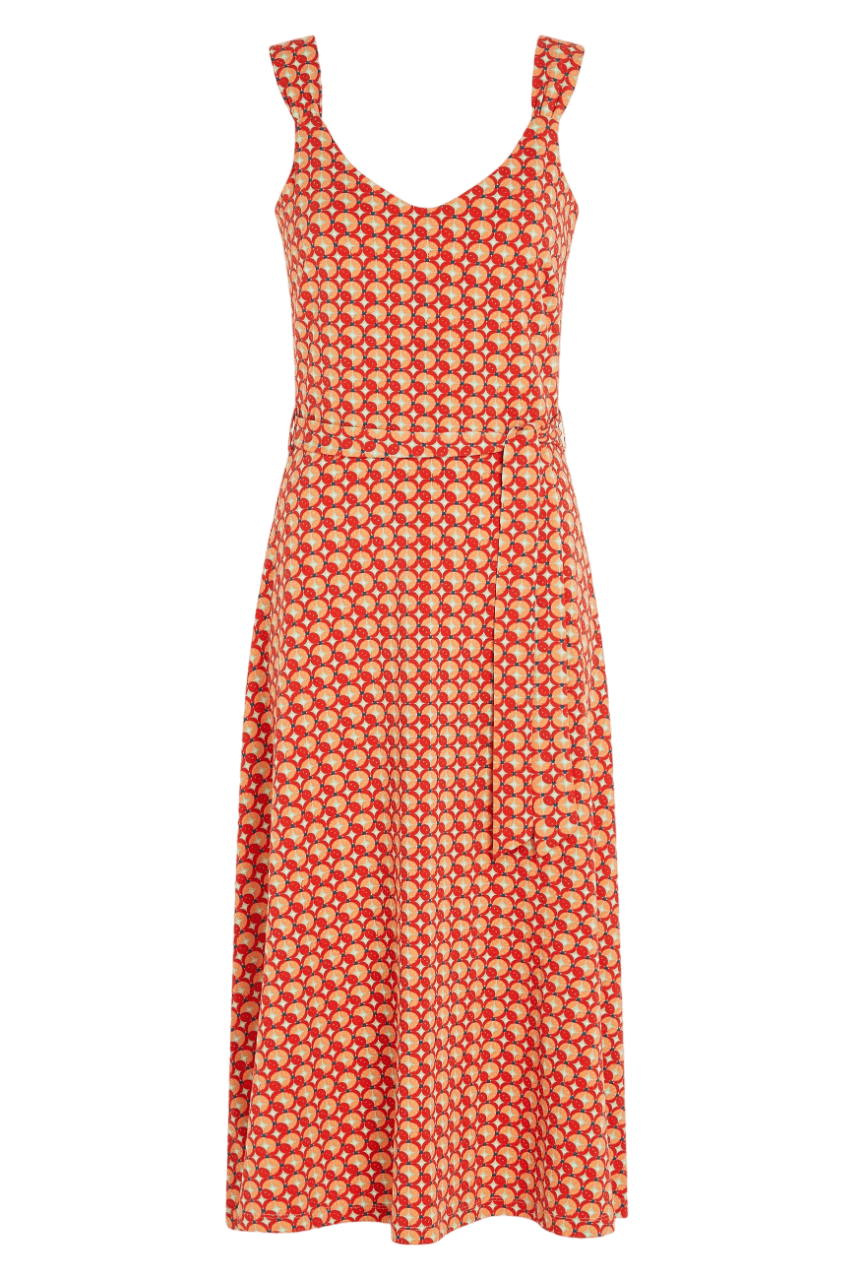 Vestido King Louie Lenny Rowe Fiery Red - ECRU