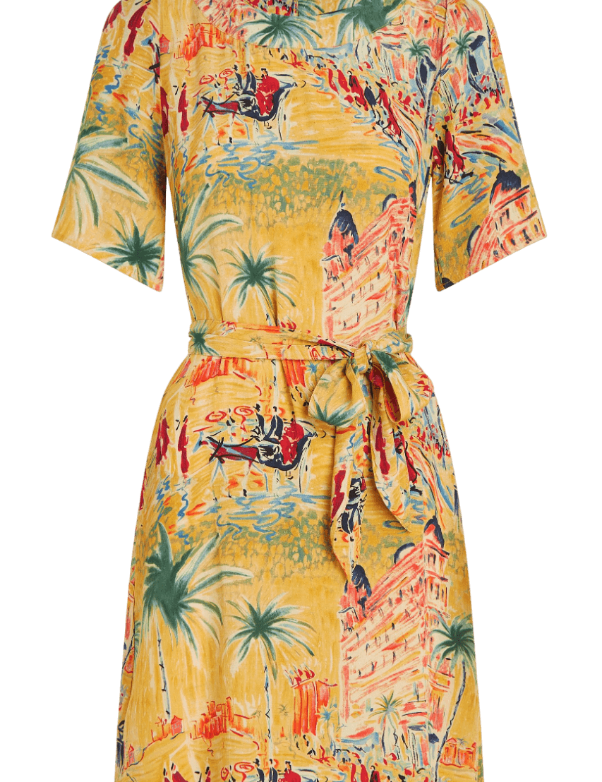 Vestido King Louie Mila Serafini Tuscan Yellow - ECRU