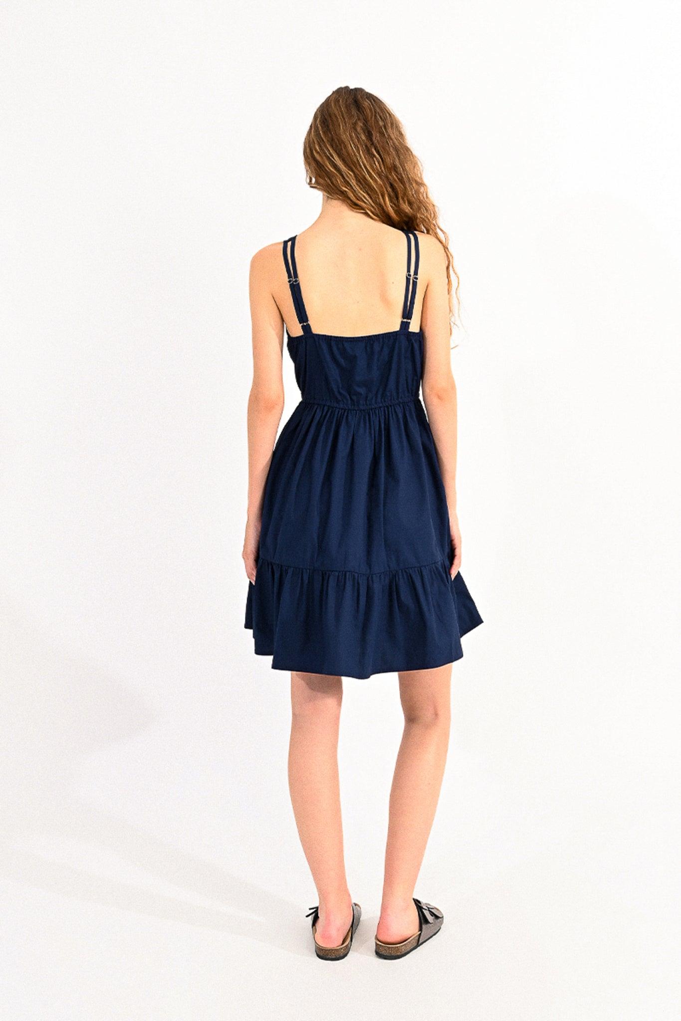 Vestido Lili Sidonio Azul Marino - ECRU