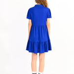 Vestido Lili Sidonio Azul Royal Camisero - ECRU