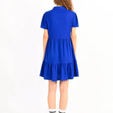 Vestido Lili Sidonio Azul Royal Camisero - ECRU