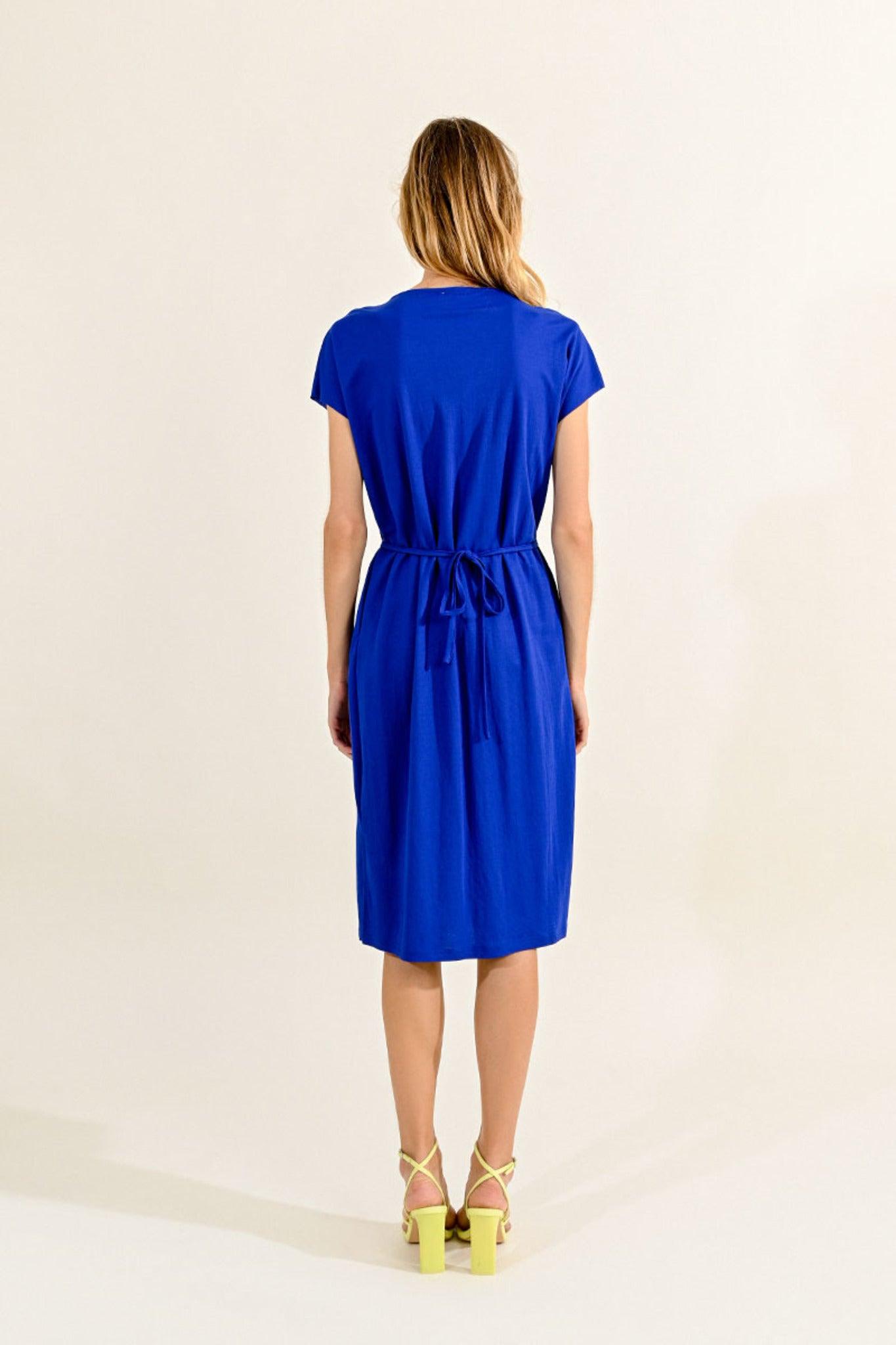 Vestido Lili Sidonio Azul Royal - ECRU