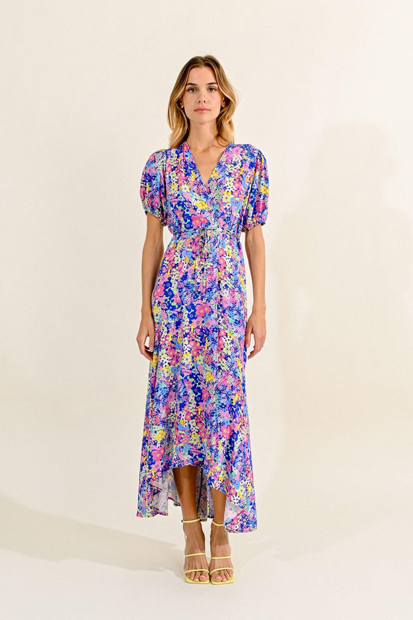 Vestido Lili Sidonio Estampado Blue Lucy - ECRU