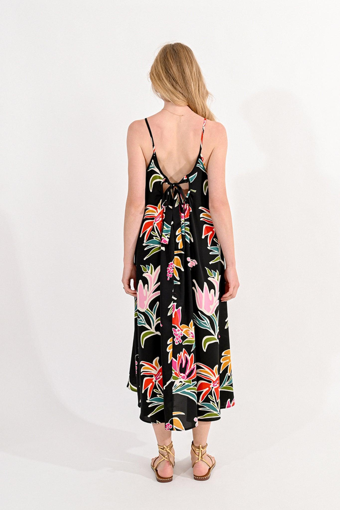 Vestido Molly Bracken Estampado Black June - ECRU