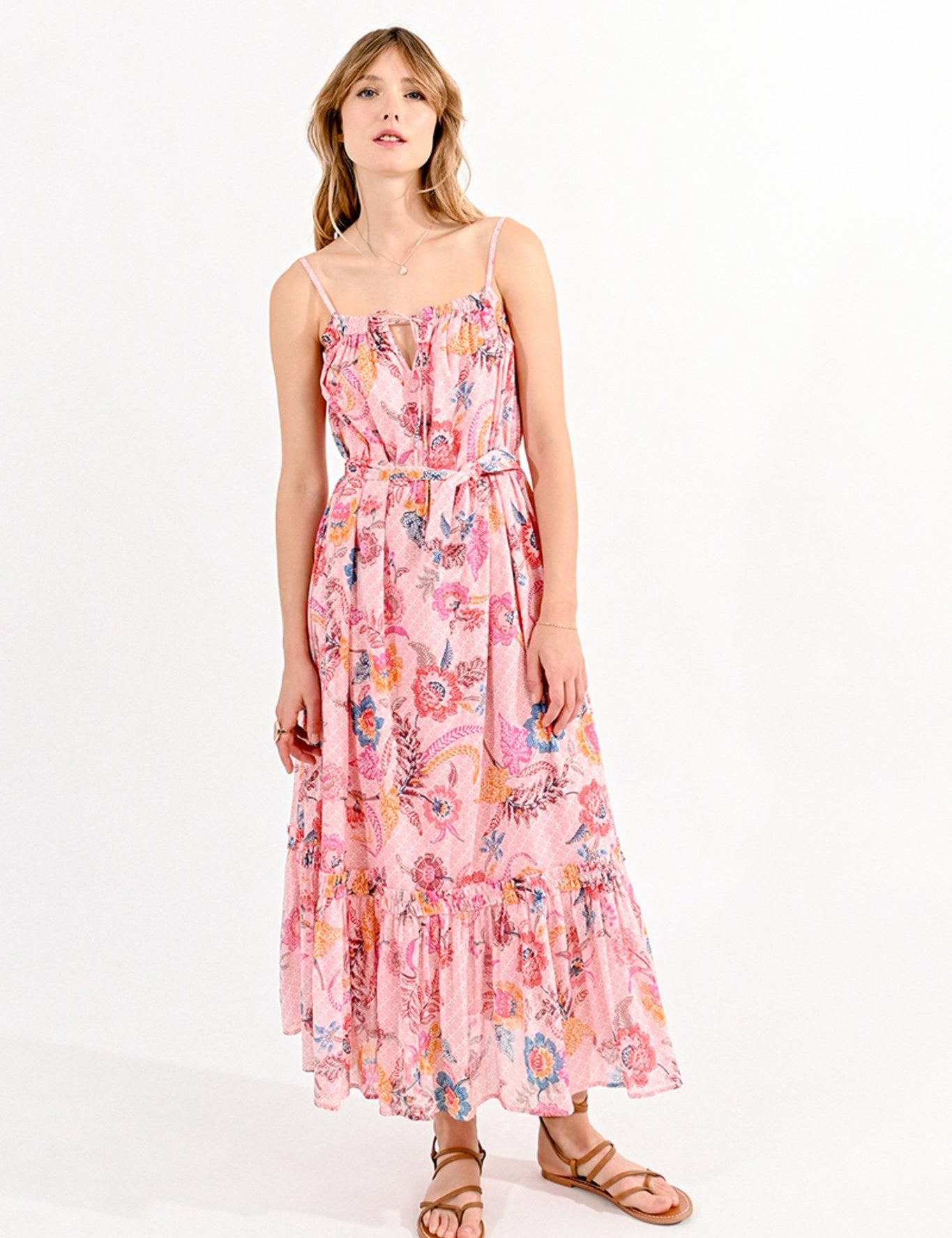 Vestido Molly Bracken Estampado Pink Alba - ECRU