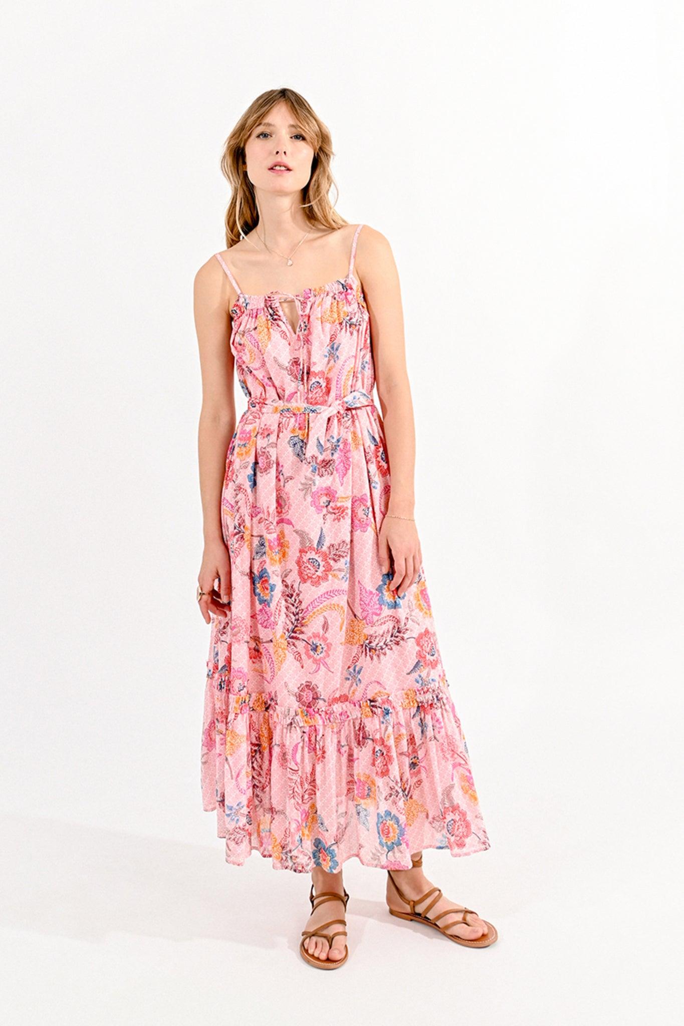 Vestido Molly Bracken Estampado Pink Alba - ECRU