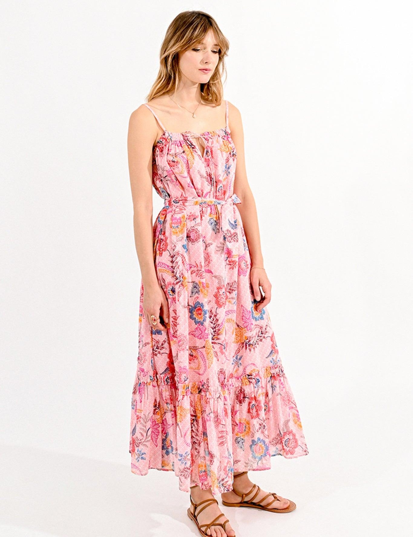 Vestido Molly Bracken Estampado Pink Alba - ECRU