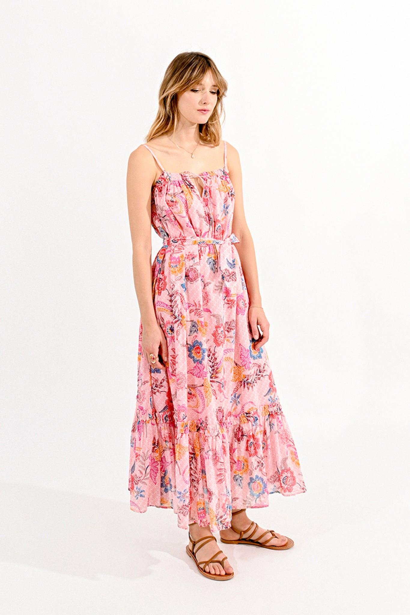 Vestido Molly Bracken Estampado Pink Alba - ECRU