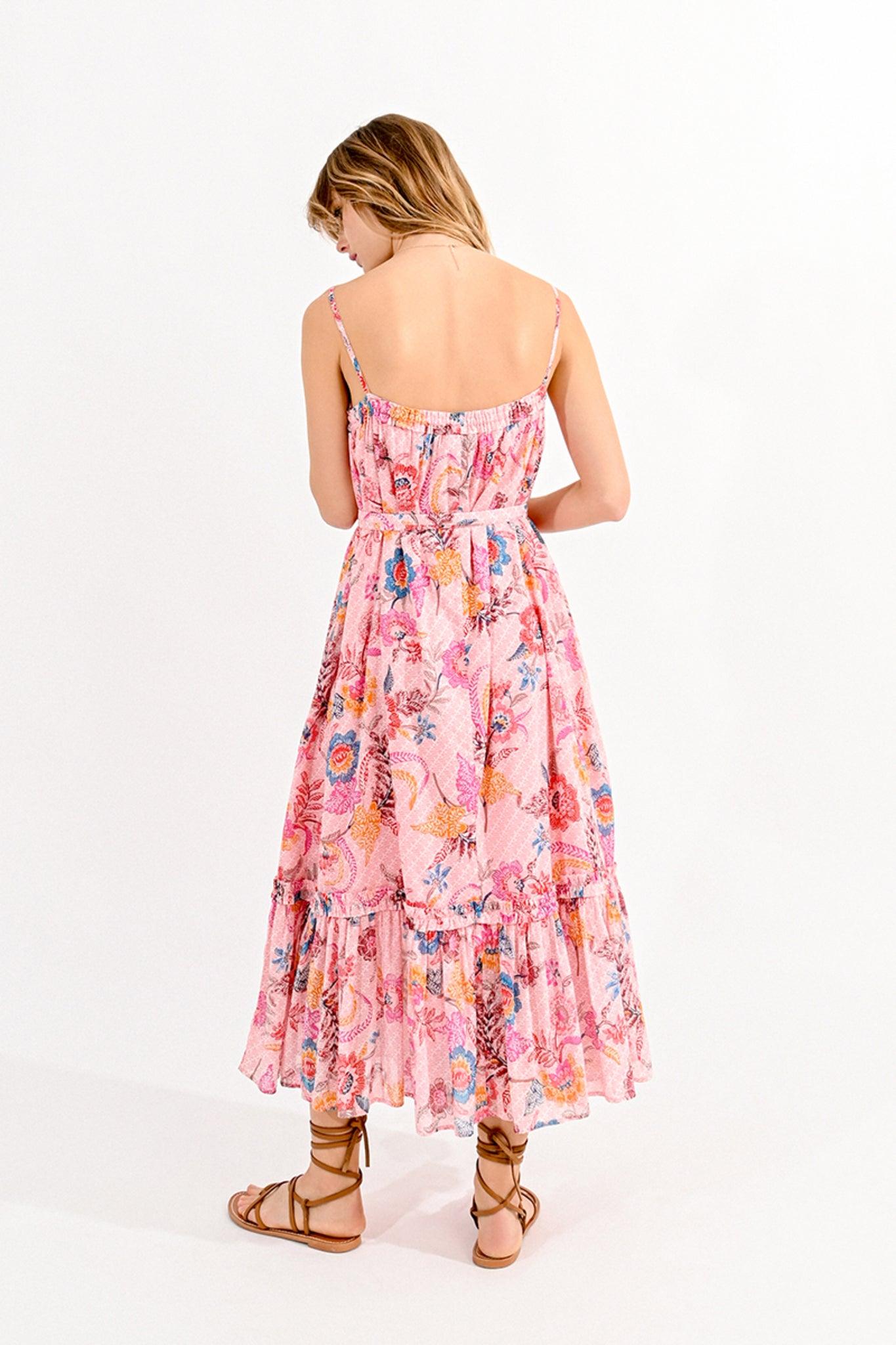 Vestido Molly Bracken Estampado Pink Alba - ECRU