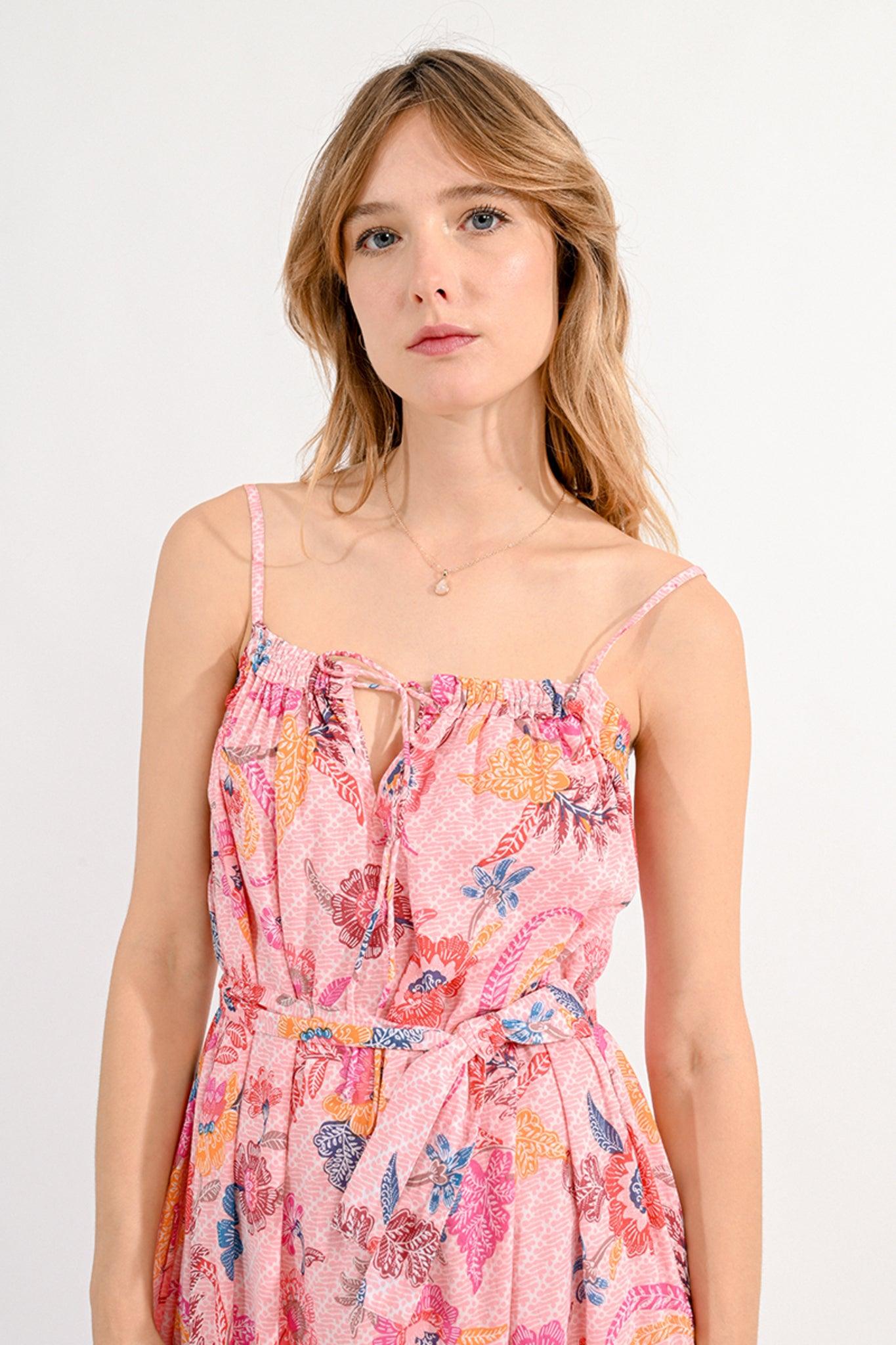 Vestido Molly Bracken Estampado Pink Alba - ECRU