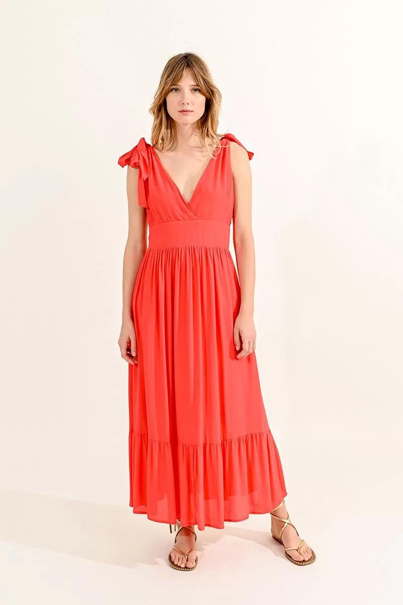 Vestido Molly Bracken Red Orange - ECRU