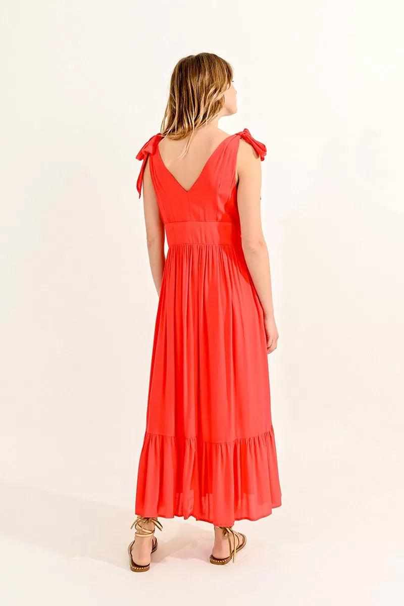 Vestido Molly Bracken Red Orange - ECRU