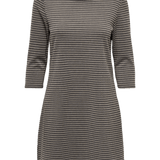 Vestido ONLY Brilliant Black Brown Houndstooth - ECRU