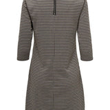 Vestido ONLY Brilliant Black Brown Houndstooth - ECRU