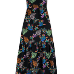 Vestido Sugarhill Charlotte Maxi Black Rainbow Toucans - ECRU