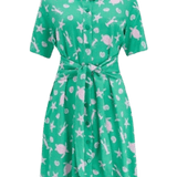 Vestido Sugarhill Dessie Green Pink Sea Cove - ECRU