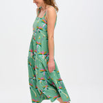 Vestido Sugarhill Elora Green Rainbow Palms - ECRU