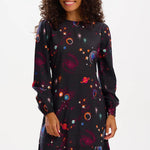 Vestido Sugarhill Juliette Black Colourful Universe - ECRU