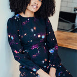 Vestido Sugarhill Juliette Black Colourful Universe - ECRU