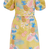 Vestido Sugarhill Lilou Yellow Tropical Fruits - ECRU