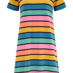 Vestido Sugarhill Sia de Punto Multi Beach Hut Stripes - ECRU