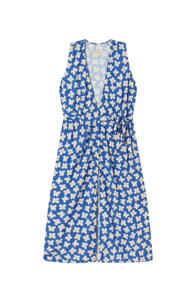 Vestido Thinking Mu Azul Small Butterfly Amapola - ECRU