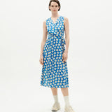 Vestido Thinking Mu Azul Small Butterfly Amapola - ECRU