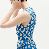 Vestido Thinking Mu Azul Small Butterfly Amapola - ECRU