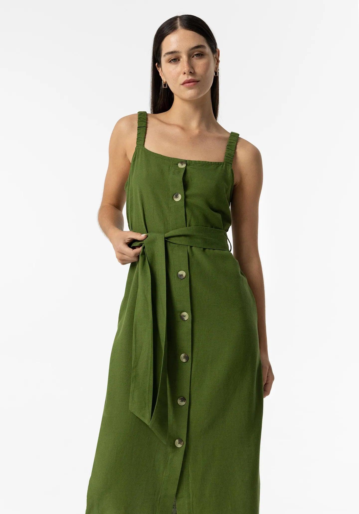 Vestido TIFFOSI Crack Verde - ECRU