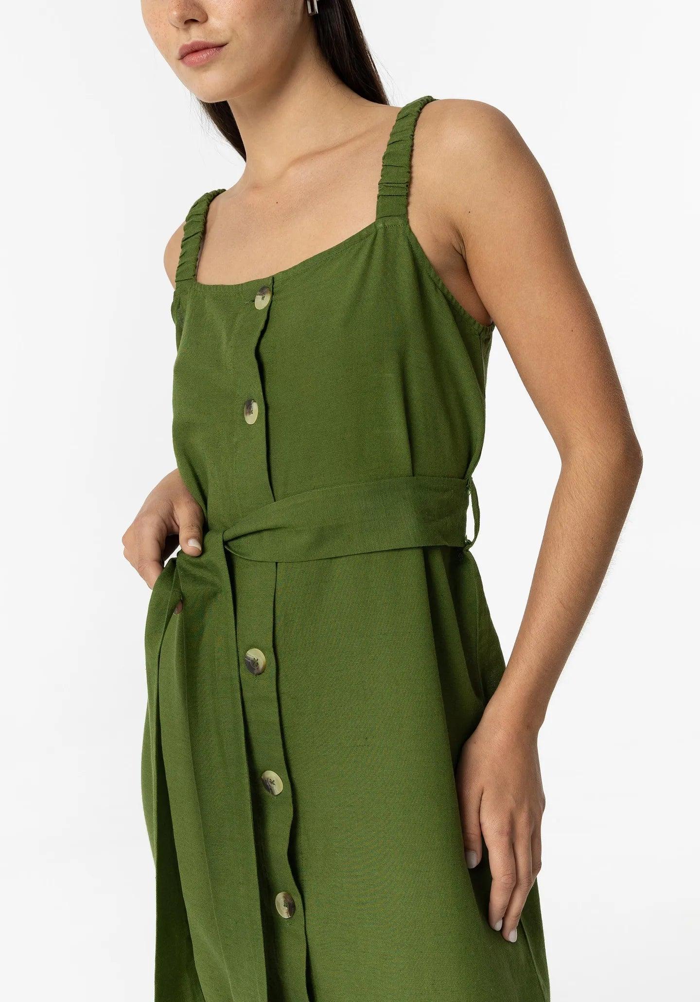 Vestido TIFFOSI Crack Verde - ECRU