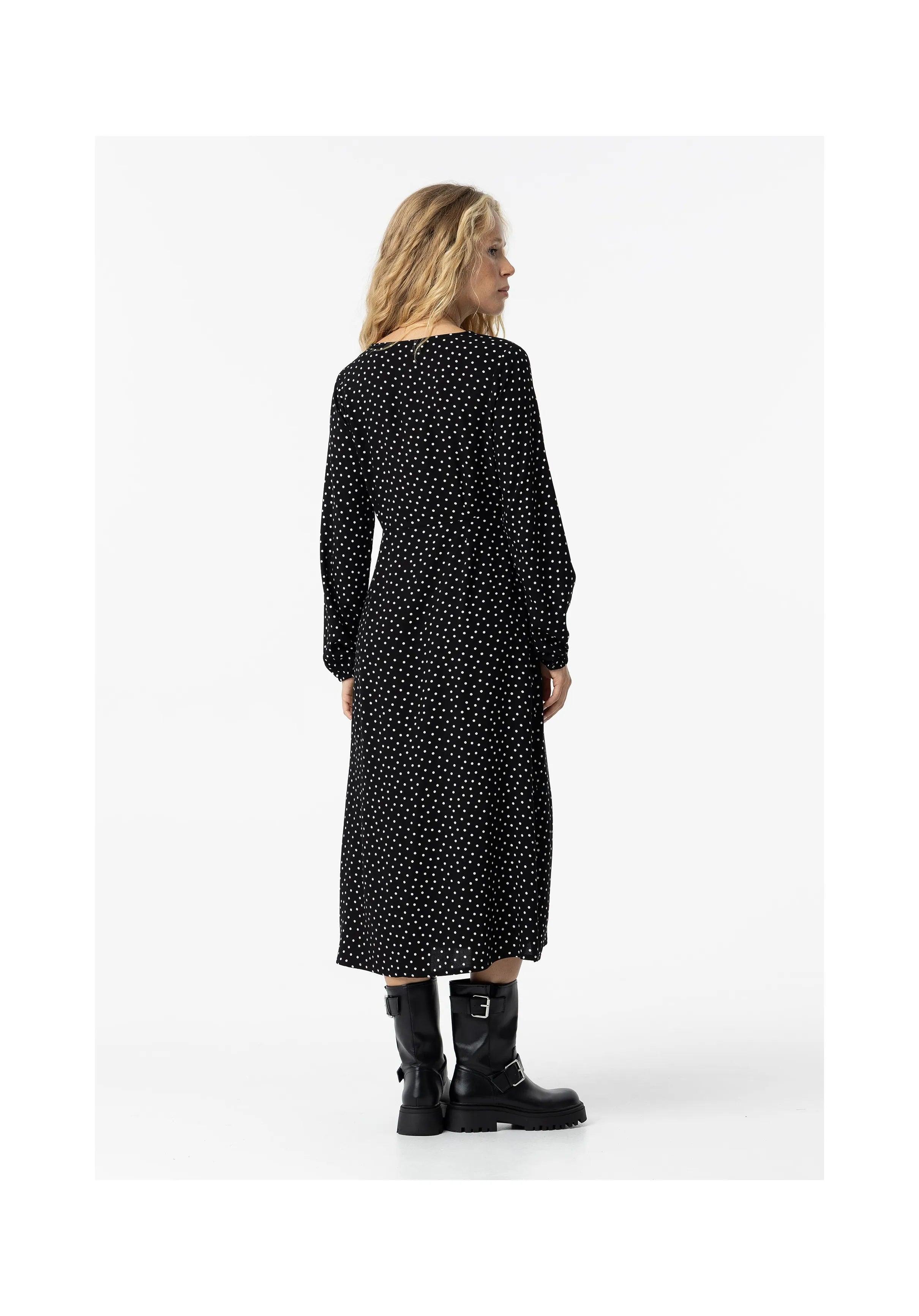 Vestido Tiffosi Kusama Midi Lunares - ECRU