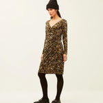 Vestido Xantik Grey Love Animal Print - ECRU