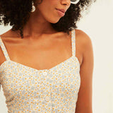 Vestido Xantik Tirantes con Botones Grey Daisy - ECRU