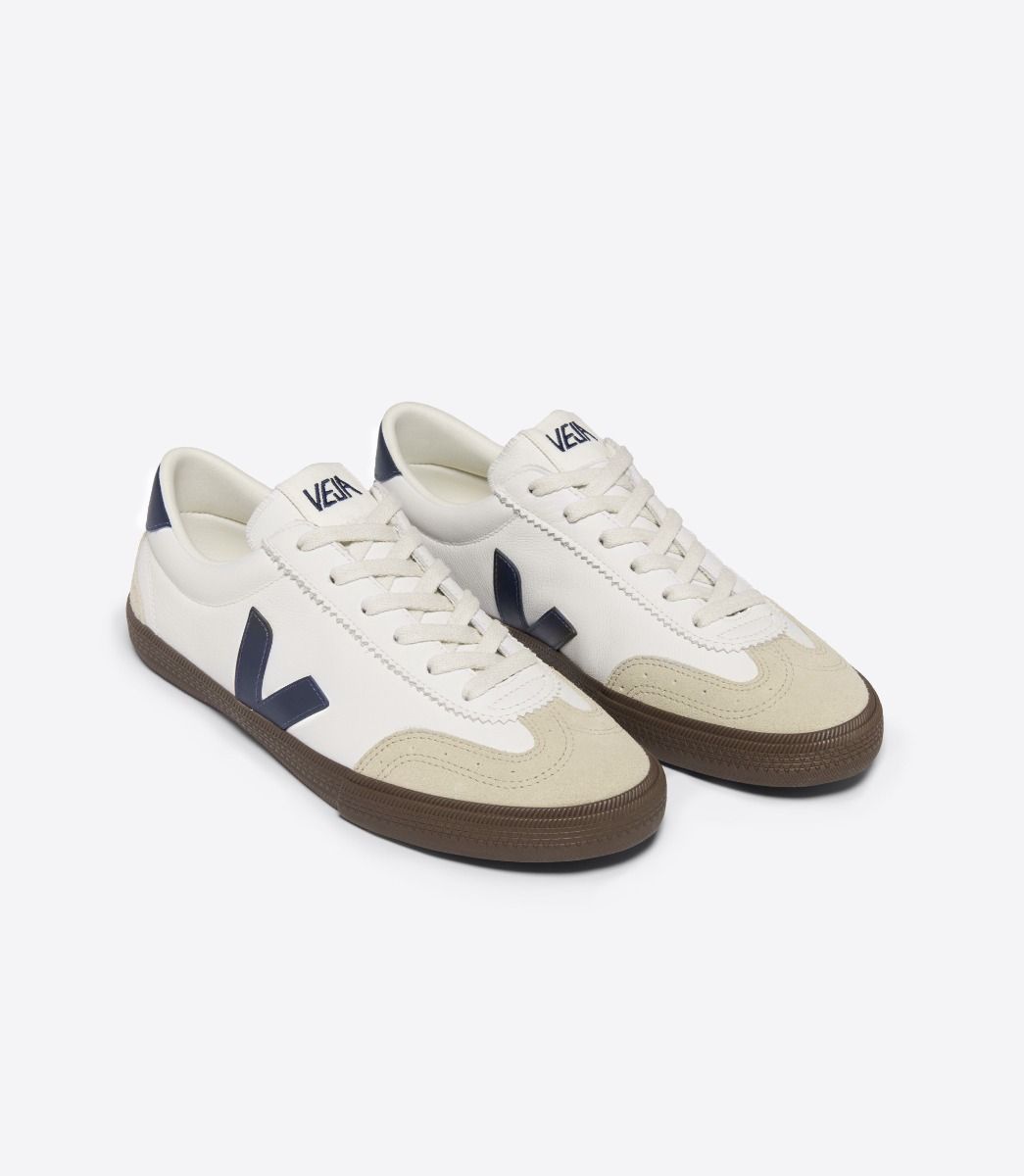 VEJA Volley Leder Weiße Nautico Bark Sneakers