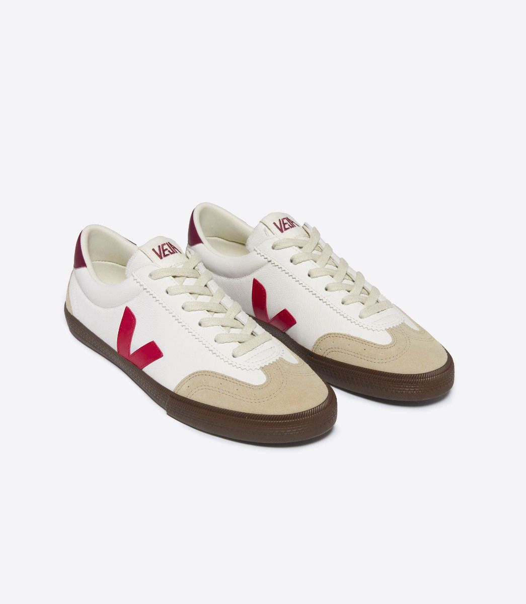 Veja Volley Leather White Pekin Bark Sneakers