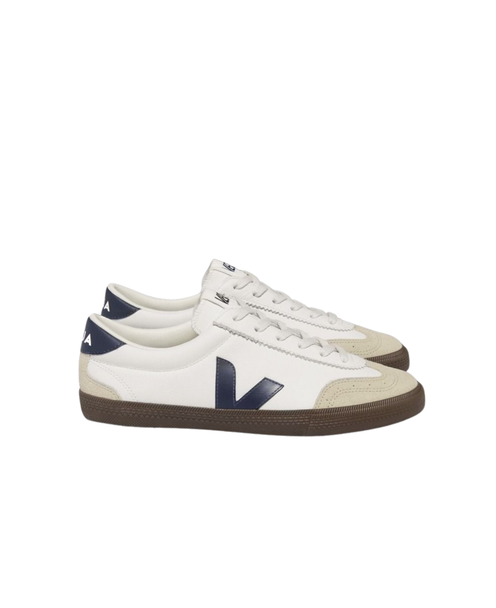 VEJA Volley Leder Weiße Nautico Bark Sneakers