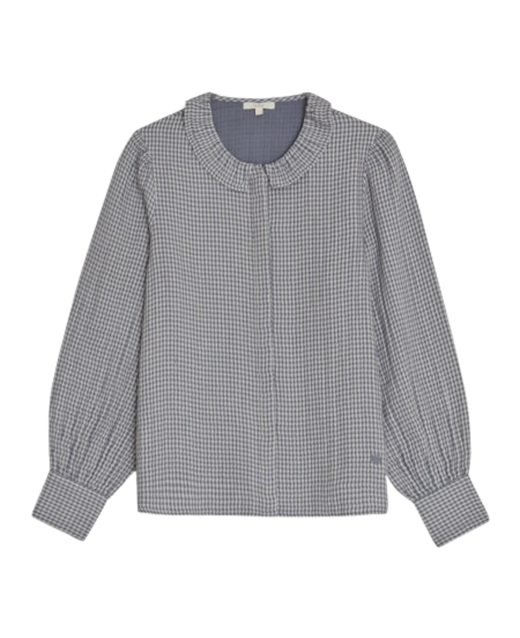 YERSE Lysa Shirt with Ruffle Collar Lead