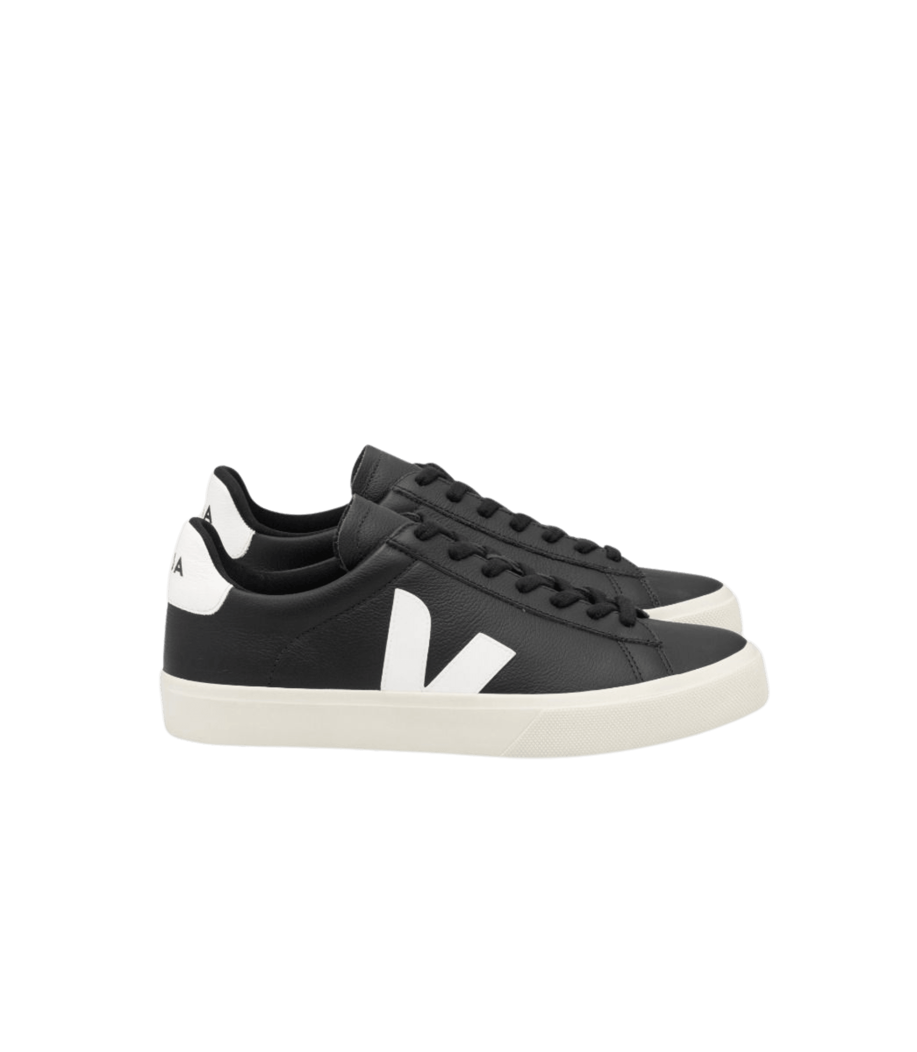 Zapatillas Veja Campo Chromefree Leather Black White - ECRU