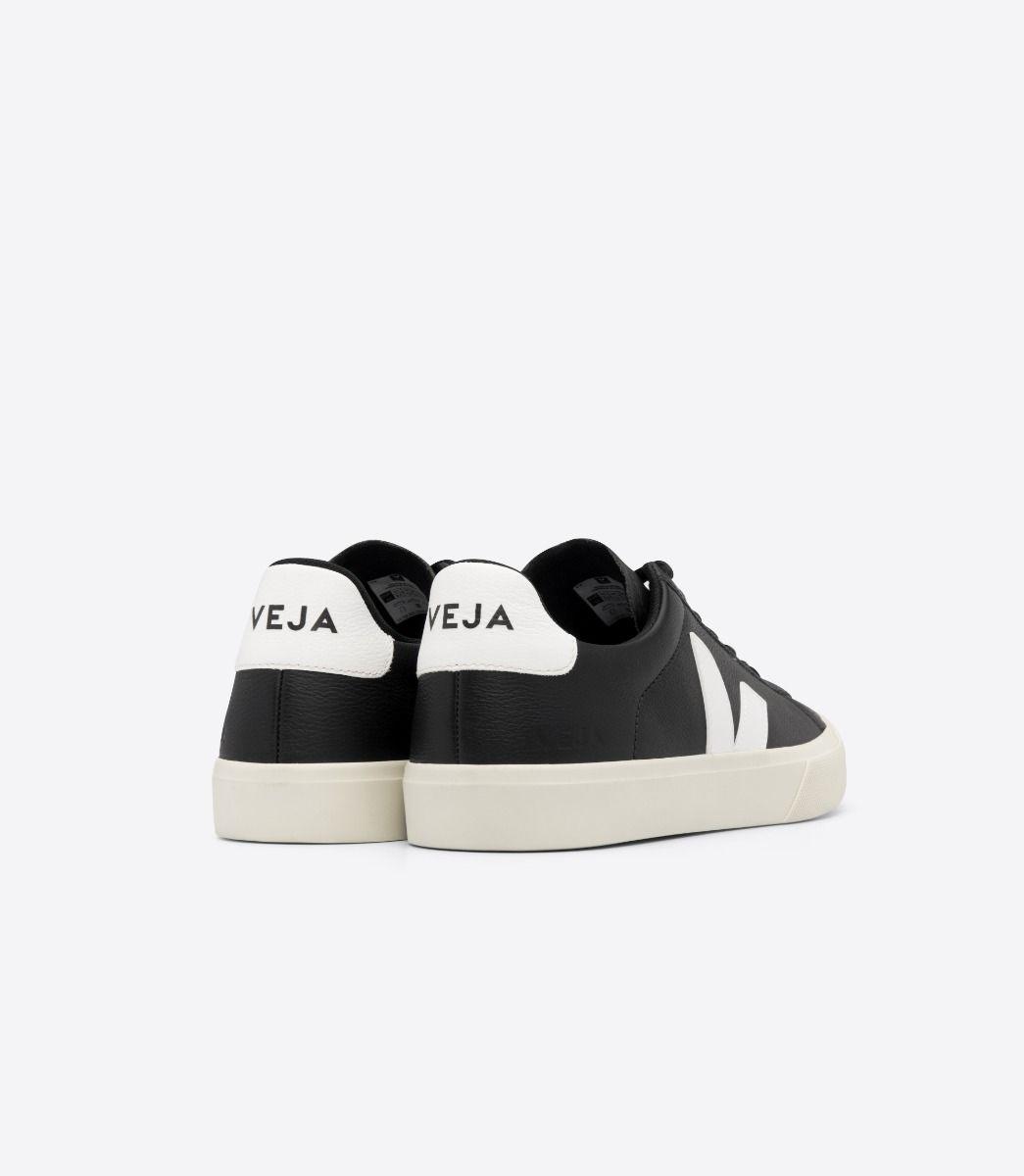 Zapatillas Veja Campo Chromefree Leather Black White - ECRU