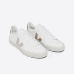 Zapatillas Veja Campo Chromefree Leather Extra White Platine - ECRU