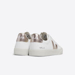 Zapatillas Veja Campo Chromefree Leather Extra White Platine - ECRU