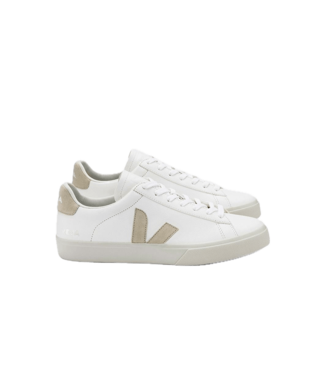 Zapatillas Veja Campo Chromefree Leather White Almond - ECRU